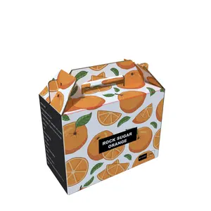 Wholesale Custom Logo Large Carton self lock Box for Orange Mailer Carton Fruit Paper Packaging