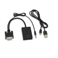 Câble VGA vers HDMI en gros, 1080P avec audio stéréo, alimentation USB, Plug and Play pour ordinateur portable, ordinateur de bureau, moniteur, téléviseur, projecteur