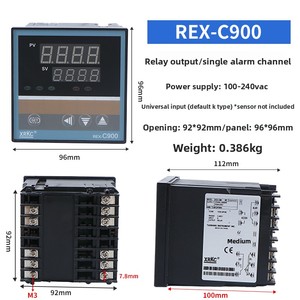 XRKC dijital ekran akıllı termostat ABS malzeme REX-C100/sıcaklık kontrol cihazı/C700/C900 endüstriyel kullanım OEM/ODM - Product Image 5