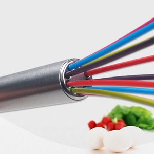 2024 nouveau Design outil de <span class=keywords><strong>cuisine</strong></span> coloré Silicone oeuf <span class=keywords><strong>fouet</strong></span> et batteur matériau métallique Durable - Product Image 4