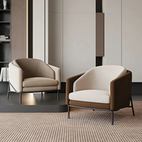 Moderner Holz-Lobby-Sessel für Hotels, Café-Möbel, Lounge-Stuhl, Luxuriöses Einzelsofa, Elegantes Sofa für Zuhause, Büro und Schlafzimmer