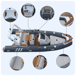 Bán Hot siêu 580 sườn đôi sâu V hull sợi thủy tinh thể thao Inflatable thuyền đánh cá với chứng nhận CE - Product Image 2