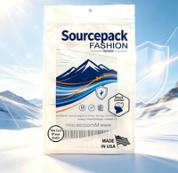 Cache-cou multifonction imprimé sur mesure avec protection UV, masque facial pour course en montagne, pochette zippée transparente pour rangement