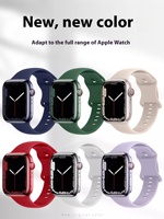 Tali Jam Tangan Fashion Wanita Pria Pilihan Warna Silikon Tali Jam Pintar untuk Apple Watch Aksesoris Tali Jam