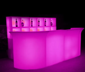 โต๊ะเคาน์เตอร์ LED แบบกำหนดเอง เฟอร์นิเจอร์ LED โต๊ะบาร์สำหรับไวน์คลับ - Product Image 6