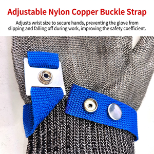 <b>Chain</b> Mail <b>Safety</b> Gloves Cut Resistant Work Gloves Welding Grinding Handling Gloves for Metal Fabrication - Product Image 3