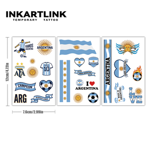 Tatouages de football <span class=keywords><strong>Coupe</strong></span> <span class=keywords><strong>du</strong></span> <span class=keywords><strong>Monde</strong></span> 2026 Argentine pour les fans – Autocollants faciaux pour le jour <span class=keywords><strong>du</strong></span> match, imperméables, art corporel temporaire pour enfants et adultes, fournitures de fête - Product Image 4