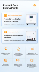 Xách tay techfine đôi công suất đỉnh cao lai biến tần 30Kw 30000W 18kw 48V duy nhất Ba 3 giai đoạn điện áp thấp pin để sử dụng nhà - Product Image 2