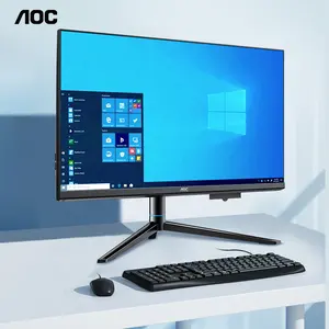 Conjunto de computador desktop tudo em um PC com bateria UPS Monobloco Core i5 12450H DDR4 16GB RAM 512SSD OEM AIO AOC 24 polegadas