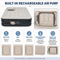 Lit gonflable double convertible personnalisé avec pompe intégrée, matelas pneumatique pliable et portable en mousse pour le camping, la maison et l'extérieur