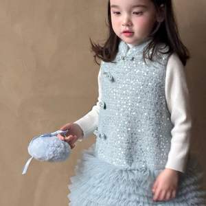 <strong>Girls</strong> Princess 2025 Autumn Winter New Baby <strong>Girl</strong> Cheongsam <strong>Dress</strong> Children's National Style Crocheted Vest <strong>Dress</strong> <strong>Formal</strong> <strong>Dress</strong> - Product Image 2