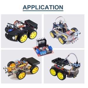 L298 modul penggerak Motor jembatan H ganda, aksesori Drive Robot mobil cerdas DC Motor Stepper L298 - Product Image 5