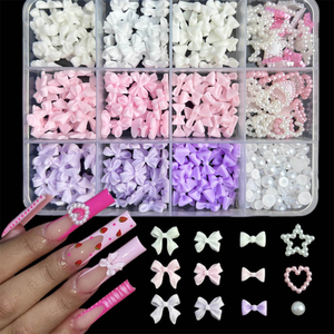 15 griglie per <span class=keywords><strong>unghie</strong></span> 3D ciondoli a fondo piatto perle Multi stile fiocco Charms 2-6mm <span class=keywords><strong>unghie</strong></span> bianche amore per <span class=keywords><strong>Nail</strong></span> <span class=keywords><strong>Art</strong></span> Design con strumenti di Pickup - Product Image 3