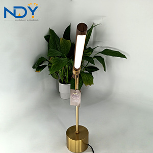 Wholesale Indoor Decorative Home Hotel Villa Modern Simple E14 Wood Grain <strong>Copper</strong> Led Table <strong>Lamp</strong> - Product Image 5