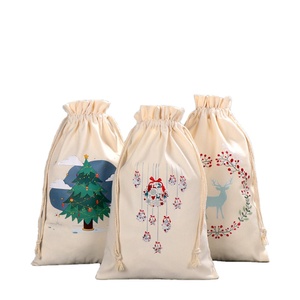 Bolsa de Gimnasio Reutilizable de Lona de Algodón Natural Personalizada de Alta Calidad con Cordón - Product Image 1