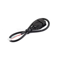Cable MX1.25 de 4 Pines a USB, Puerto Hembra USB Tipo A, Aprox. 30 cm de longitud total, adecuado para diversos dispositivos electrónicos digitales.