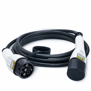OEM 32A IEC 62196 Cable de carga 7KW Tipo 2 EV Cargador con certificado TUV Cable macho a hembra para carga de vehículos eléctricos