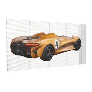 Ultra-thin & Lightweight Transparent LED Screen Customization Car Showroom Airport Move Door Curved LED Transparent Display