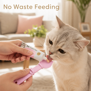 YR J-174 Cuillère Distributrice Ovale en PP Solide Imperméable avec Oreilles de Chat pour Pâté et Purée de Viande pour Chat - Fournitures d'Alimentation pour Animaux de Compagnie - Product Image 1