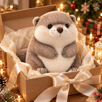 Peluche Otter de mer, jouet en peluche doux assis, adorable poupée Otter de dessin animé pour enfants, cadeau, vente en gros, personnalisation OEM, fourniture directe d'usine