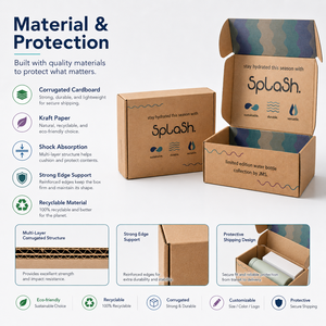 Factory Wholesale Biodegradable Recycled Kraft Corrugated Foldable Shipping Packaging <b>Box</b> with Hot Stamping for Food Packaging - Product Image 4