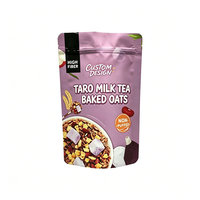 Sachet d'emballage refermable personnalisé en aluminium avec fermeture éclair pour céréales et flocons d'avoine, de qualité alimentaire