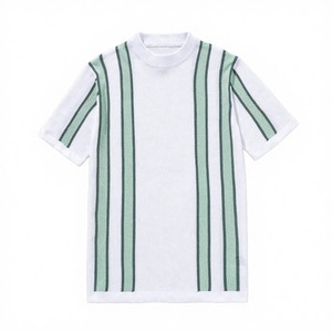 DovFanny Cooling Fabric Men's Knitwear Street Style Embroidered Casual <b>Shirt</b> Knitted <b>Sweater</b> Gym Wear T-<b>Shirt</b> Quick Dry Striped - Product Image 4