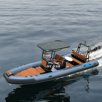 Bateau de pêche rapide Hedia Patrol CE 23 pieds 700 ORCA Hypalon PVC Aluminium Rib 7 mètres à vendre