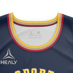 Camiseta deportiva de baloncesto de poliéster Premium para hombre HEALY, ligera, de secado rápido, transpirable, personalizada, talla grande - Product Image 3