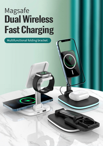 Base de Carga Inalámbrica Magnética 3 en 1 de 15W para <span class=keywords><strong>iPhone</strong></span> 17 16 15 Pro Max, Airpods, <span class=keywords><strong>Apple</strong></span>, Samsung <span class=keywords><strong>Watch</strong></span>, Estación de Carga Rápida - Product Image 1