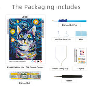 Kit de Pintura de Diamantes de Gatos Pixelados Coloridos - Arte de Diamantes de Animales de Dibujos Animados Adorables con Taladro Completo para Decoración del Hogar - Product Image 5