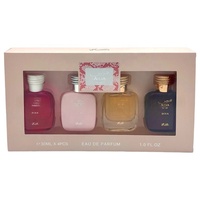 Lot de 4 mini-parfums arabes boisés, floraux et agrumes frais de 30 ml, coffret cadeau, eau de parfum longue durée pour femme