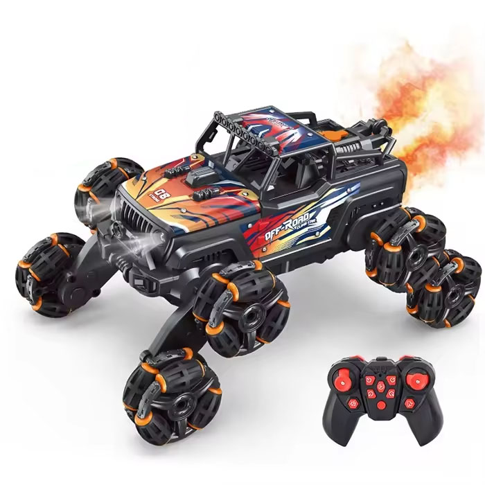 2980-Orange-Eight Wheel Single Control