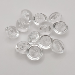 8mm/10mm/12mm Kích thước nhỏ nhựa trong suốt rõ ràng hình vòm tròn may Bánh Mì Hình một lỗ nút quần áo - Product Image 6