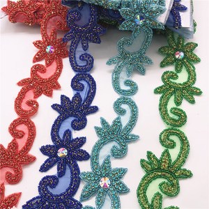 Couleur Cristal Motif Strass Hot Fix Strass Ruban Applicateur Ruban Avec Strass Fer sur Appliques pour Robes De Mariée <span class=keywords><strong>Ceinture</strong></span> - Product Image 2