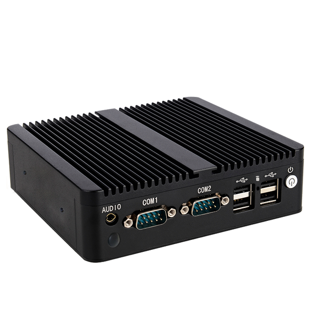 Fanless Mini PC Box J1900 2 Ethernet 6 RS232 Linux Win7/8 12th Gen Firewall Router 4 Display Ports Processor Quad Industrial