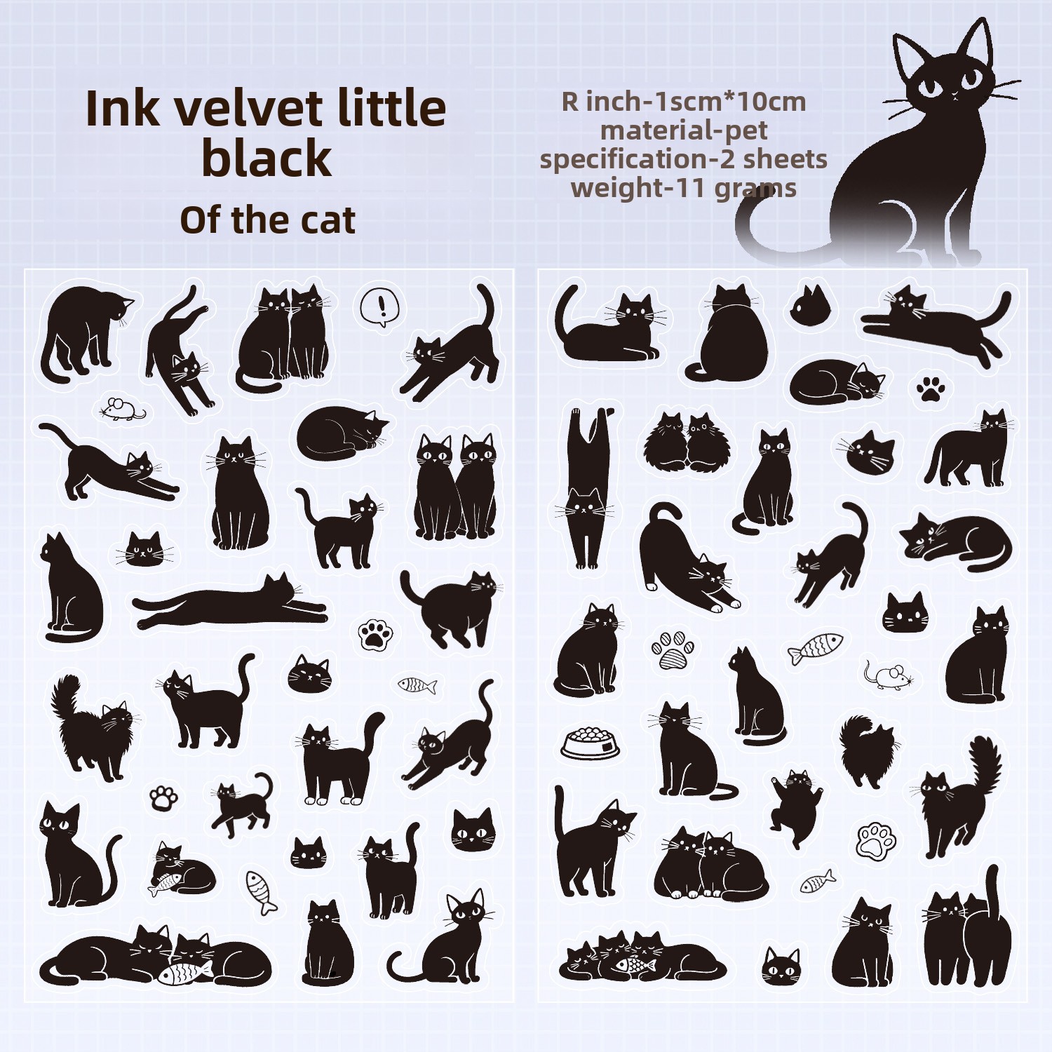 D Pequeña bola de pelusa negra-blanca