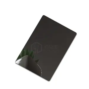 Lámina de acero inoxidable para pulido, hoja de acero inoxidable de color laminado en frío, con tinta de 8k, espejo negro más profundo, modelo ASTM