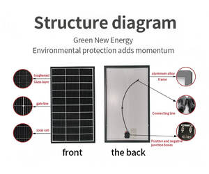 Panneau solaire monocristallin PERC à haute efficacité 23% <span class=keywords><strong>85</strong></span> <span class=keywords><strong>Watt</strong></span> IP65 Taille des cellules 210mm*70mm 830x630x30mm - Product Image 3
