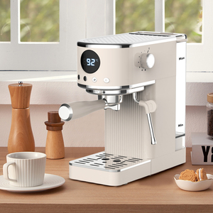<span class=keywords><strong>Cafetera</strong></span> <span class=keywords><strong>Espresso</strong></span> Automática Eléctrica Retro Slim de 15 Bares, Tanque de Agua de Acero Inoxidable de 1.0L para Uso Doméstico o Hotelero - Product Image 1