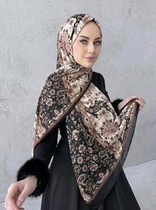 Arabic Style Printed Floral Chiffon Hijab High Quality Ethnic Style Long <b>Shawl</b> <b>Wrap</b> Luxury Polyester Chiffon Hijab Scarf - Product Image 1