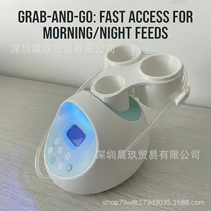 Organizador de tubos para extractor de leche, soporte de plástico con 3 tazas para accesorios de bebé - Product Image 3
