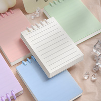 Carnet A7 Rechargeable, Journal de Poche Palette Couleurs Morandi – Reliure Spirale Portable, Agenda de Voyage Très Esthétique