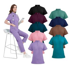 2025 नियाहिन प्रो-ग्रेड मेडिकल स्क्रब | ओम कस्टम डिजाइन डॉक्टर/नर्स सेट | उच्च लोचदार वर्दी (थोक) - Product Image 2