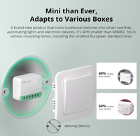 AIsmartlink SONOFF MINIR4M Interrupteur intelligent Matter, Module de rétrofit encastré, Fil neutre requis