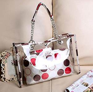 Sac de plage transparent et imperméable pour femme, motif floral coloré, capacité 1-1,9 L, sac à bandoulière durable - Product Image 5