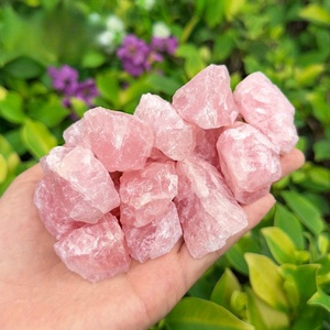 Rose Quartz <b>Raw</b> Rough Stone <b>Crystal</b> Decorations for Home Electroplating Healing Gemstone Natural Stone Rose Quartz <b>Raw</b> - Product Image 6
