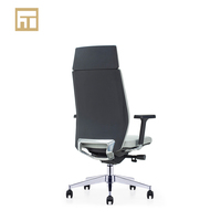 U-best — chaise de bureau blanche à gaz avec roulettes, fauteuil de patron, avec accoudoir 3D, blanc