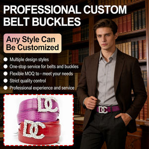 Boucle de ceinture pour homme de marque de mode, processus de moulage, design occidental en métal avec perle, alliage de zinc pour vêtements - Product Image 1