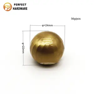 Hot Sell Brass Brushed Furniture Cupboard Copper Handle Spheroidal Knob Cabinet Drawer Solid Brass Round Pull Handles